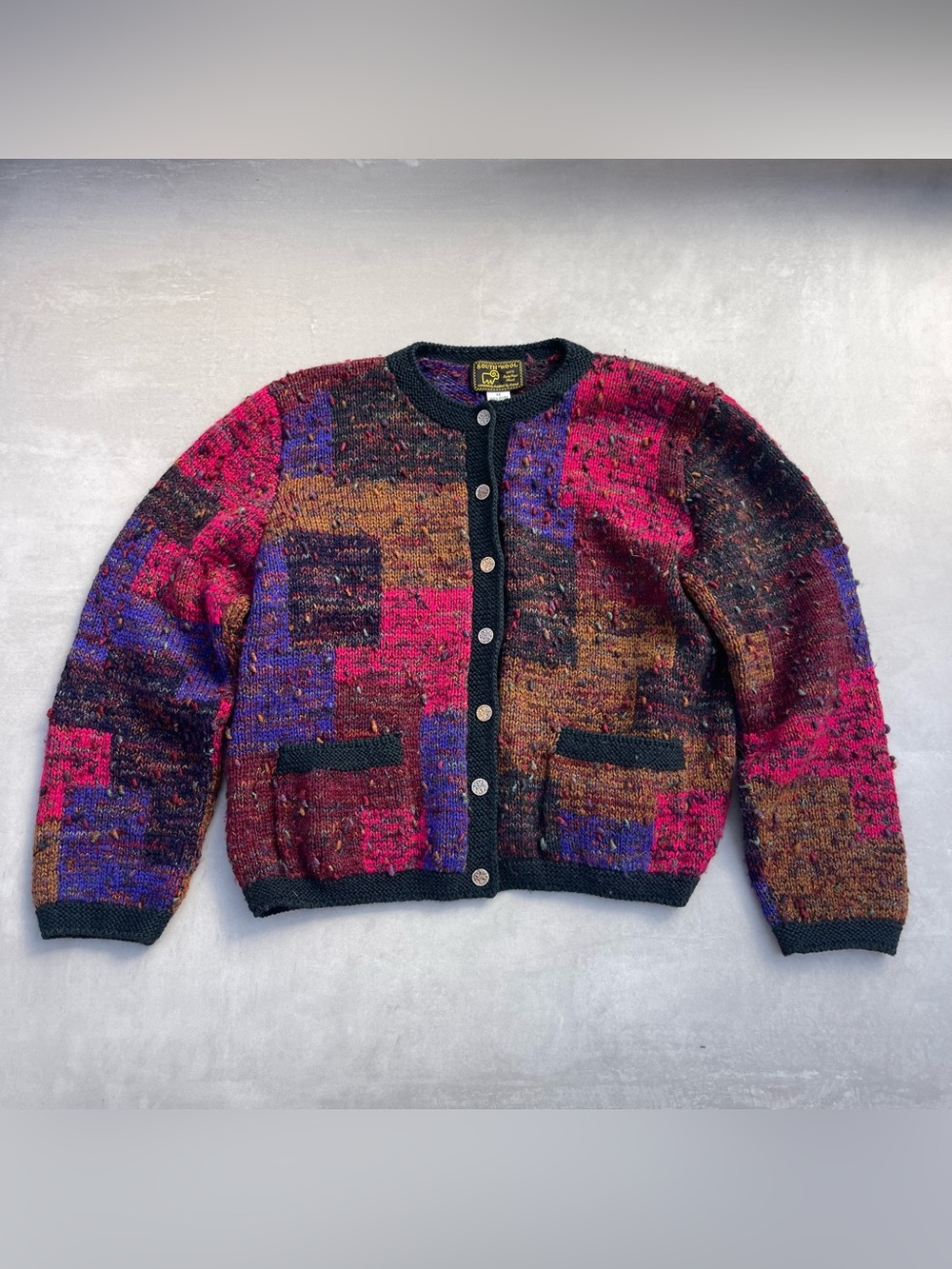Wool Patchwork Cardigan